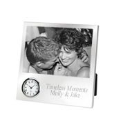 Silver Clock Picture Frame