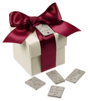 unknown Silver Life Quote Charm Wedding Favor Box