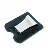 Black Leather Smart Money Clip