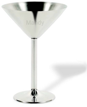 unknown Stainless Steel Martini Glass