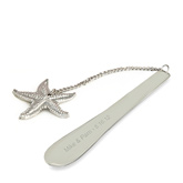 Personalized Silver Starfish Bookmark
