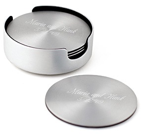 unknown Engraved Round Aluminum Coasters