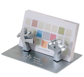 unknown Working Together Magnetic Figurines Business Card Holder