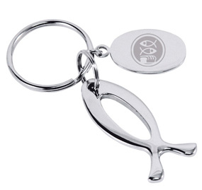 Ishthus (Fish) Christian Keychain