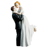 Hand Painted Classic Bride & Groom Porcelain Cake Topper