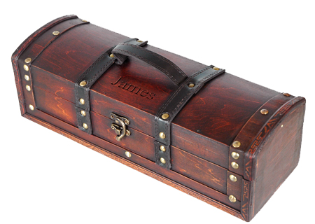 unknown Treasure Chest Wood Wine Box