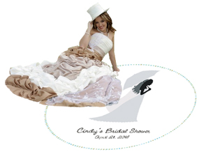 Umbrella Bridal Shower Floor Decal