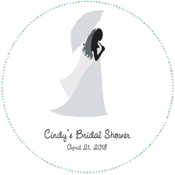 Umbrella Bridal Shower Floor Decal