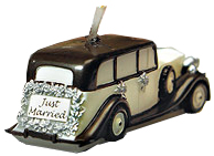 Just Married Vintage Wedding Candle Car*