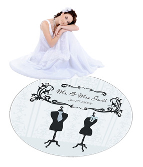 Mr. & Mrs. Wedding Floor Decal