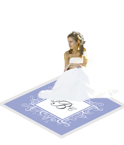 unknown Fancy Royal Floor Label Wedding Decal