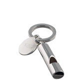 Whistle Keychain With Engraved Tag
