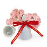 White Wedding Bell Favor