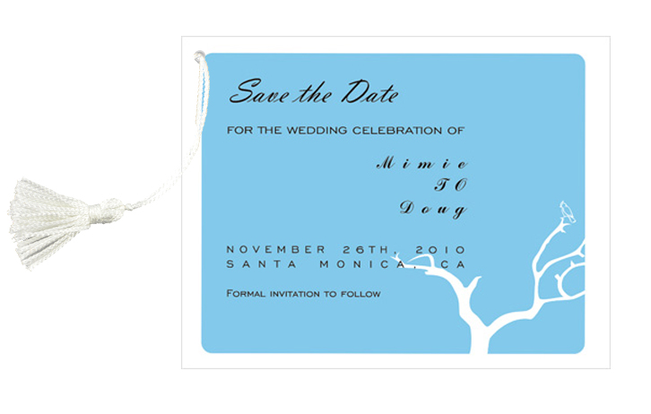unknown Willow Tree Save The Date Cards w/ Tassel