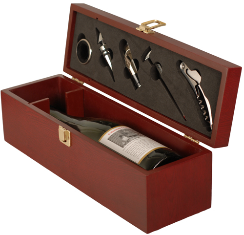 unknown Wine Accessories in Mahogany Wood Wine Box