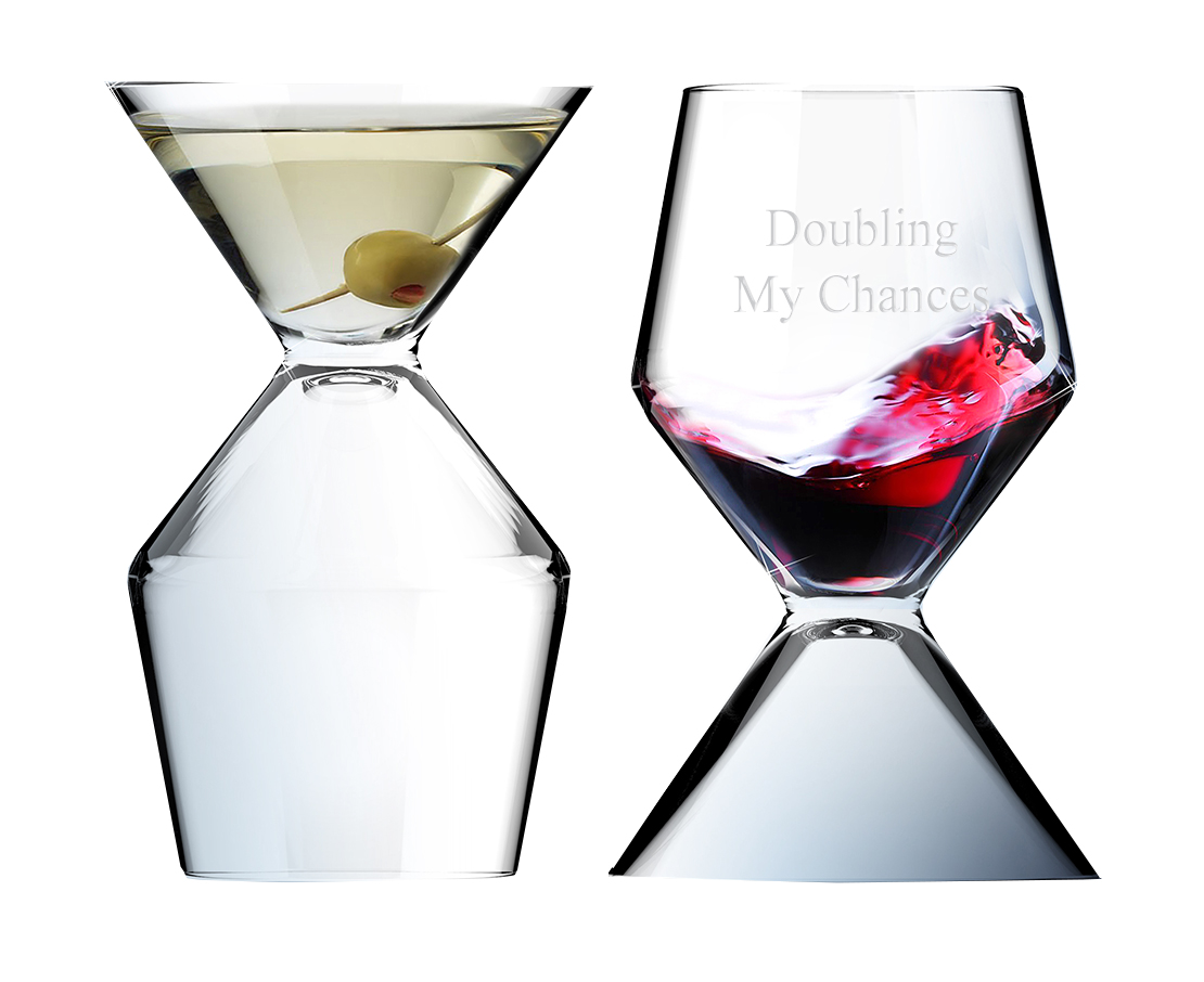 unknown Double Function Wine & Martini Party Glass