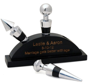Wine Bottle Stoppers With Wood Stand