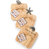 3 Sea Life Wood Bar Cutting Boards