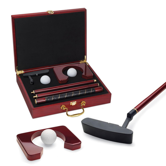 unknown Executive Putter Wood Grain Golf Box Set