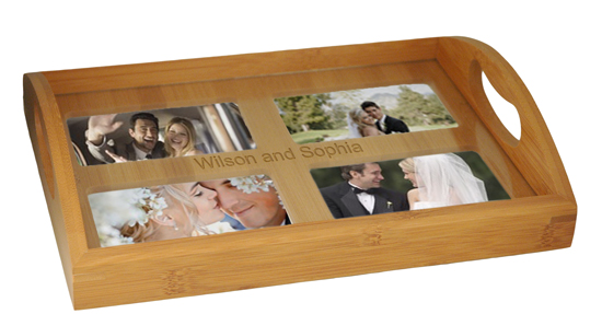 Personalized Bamboo Family & Friends Photo Tray*