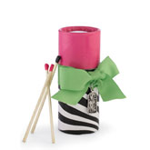 Zebra Heart Charm Candle Matches