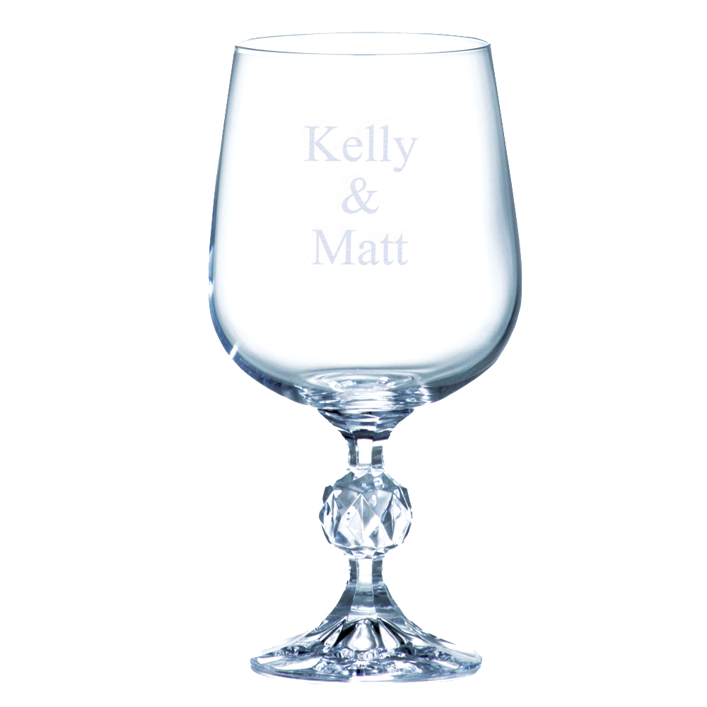 Personalized Crystal Glass Martini Glasses - Great Birthday Gift