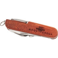 13-Function Wooden Handle Pocket Knife