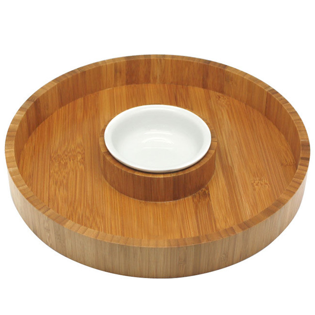 HansonEllis Bamboo Chip & Dip Tray