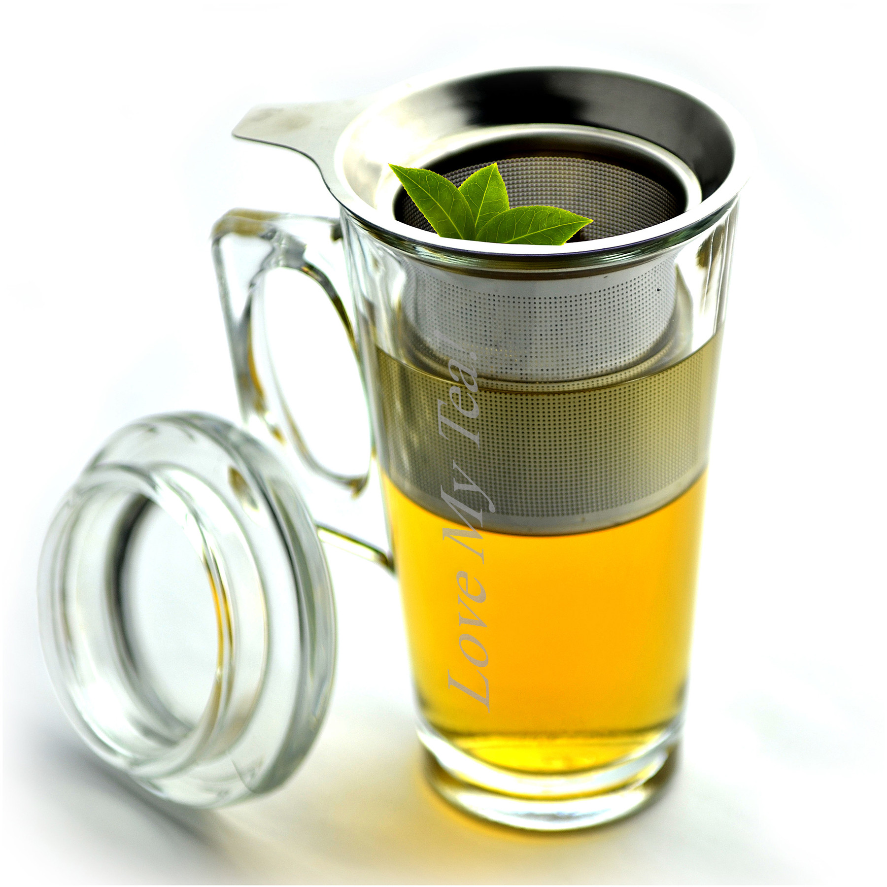 Gourmet Glass Mug Stainless Steel Tea Infuser Set*