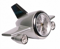 Custom Metal Alloy Mini Jumbo Jet Office Table Clock Face