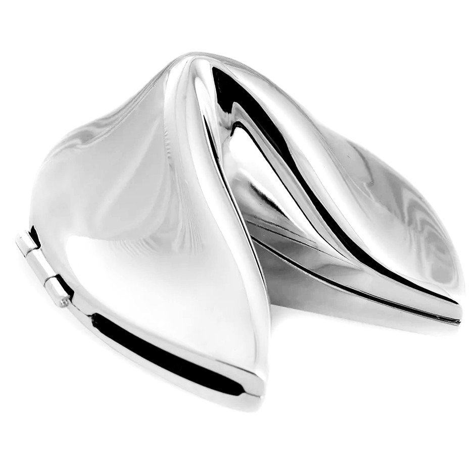 Engraved Silver Asian Fortune Cookie in Takeout Box: HansonEllis.com