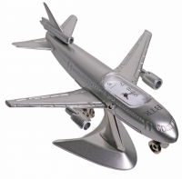 Custom Metal Alloy Mini Jet Airplane Office Table Clock