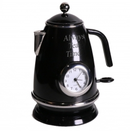 Custom Mini Black Kitchen Teapot Desk Clock