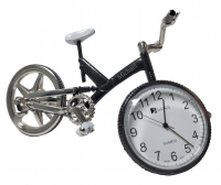 Black Miniature Mountain Bike Desktop Clock