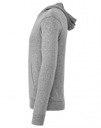 Unisex Grey Tri-Blend Full-Zip Lightweight Fitness Hoodie