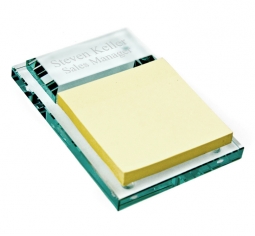 Executive Sticky Note Pad Glass Desktop Holder