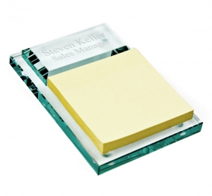 Executive Sticky Note Pad Glass Desktop Holder