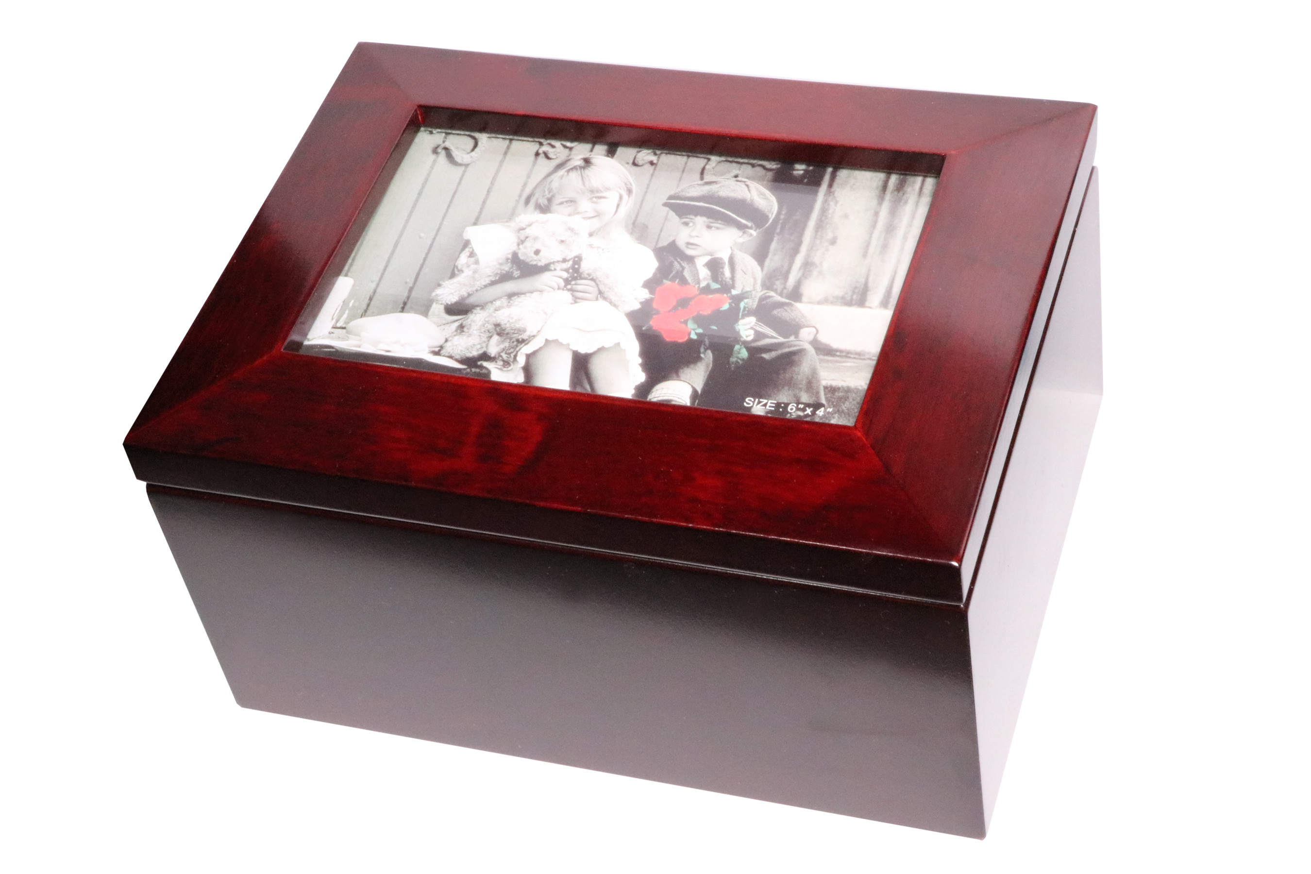 Houten wedding memory box modern met namen