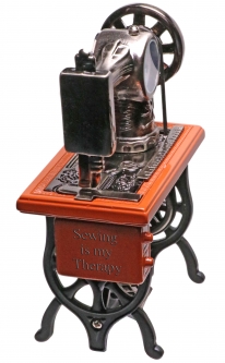 Custom Mini Metal Sewing Machine Desk Clock