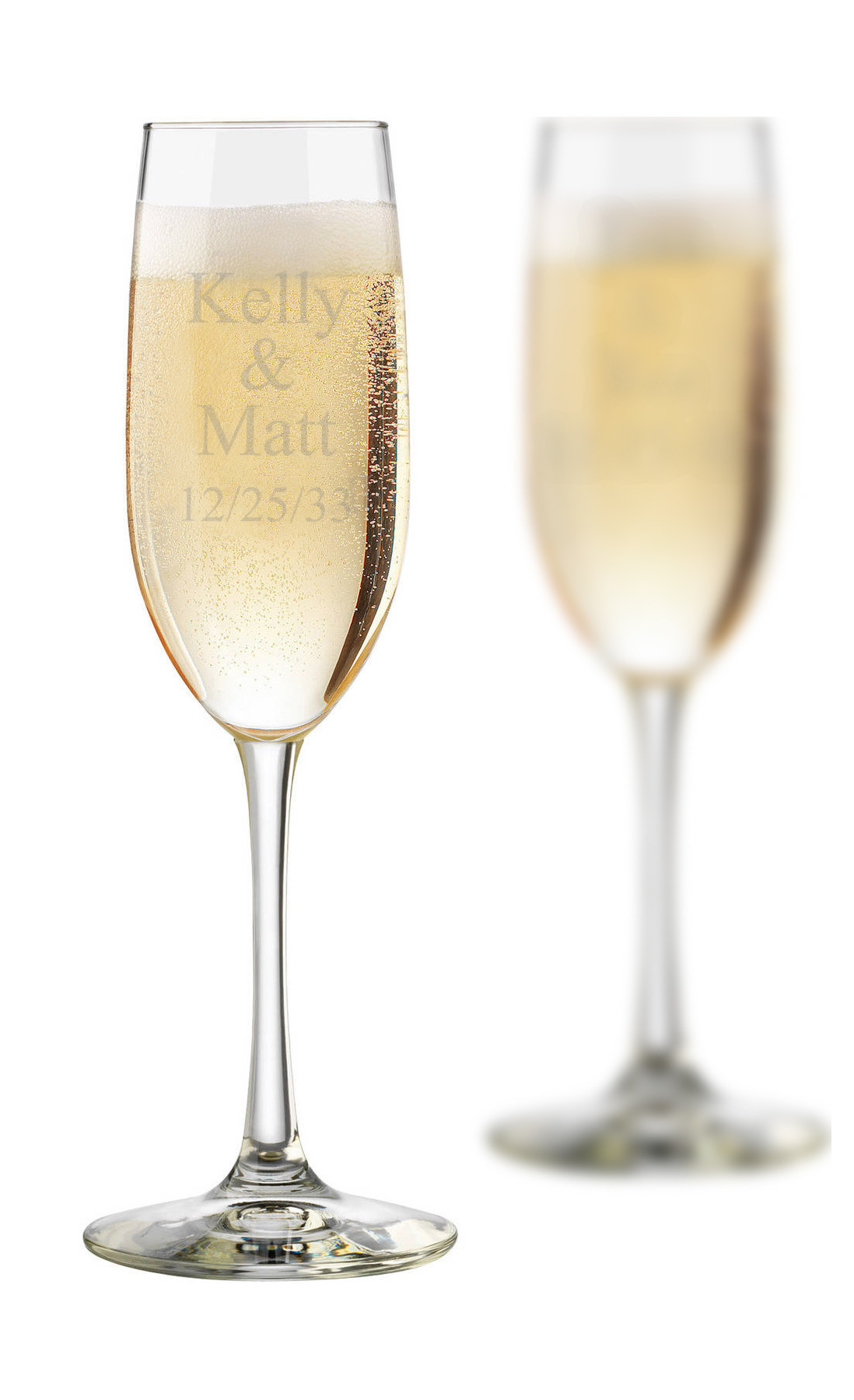 Engraved Toasting Flute Champagne Glass