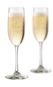 Engraved Toasting Flute Champagne Glass