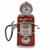 Antique Station Gas Pump Mini Desktop Clock