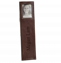 Brown Leather Photo Bookmark*