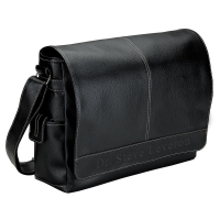 Black Lichee Business Laptop Compartment Messenger Bag*