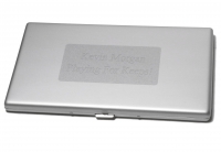 Personalized Aluminum Silver Travel Pocket Chessboard Game
