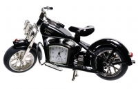 Black Classic Custom Mini Motorcycle Office Desk Clock