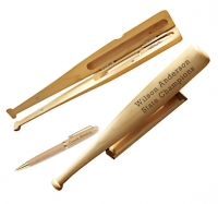 Sports Player Ballpoint Pen in Maple Wood Baseball Bat Award