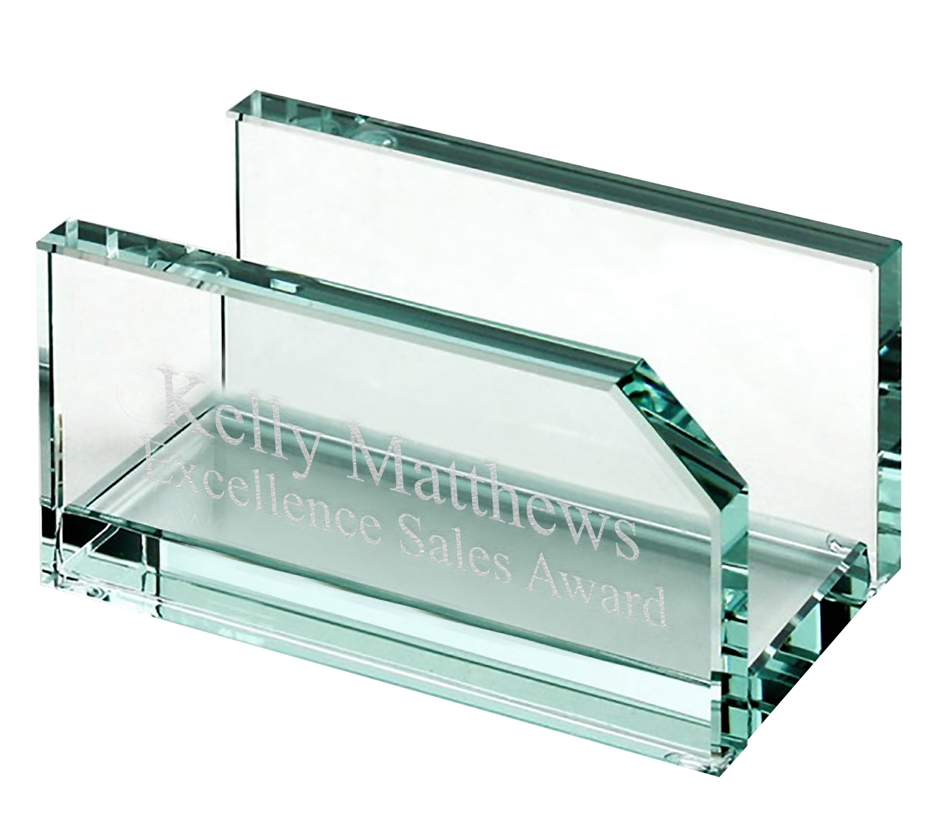 Executive Glass Business Card Holder