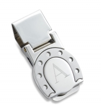 Lucky Silver Horseshoe Money Clip