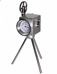 Custom Metal Alloy Mini Movie Film Projector Office Table Clock